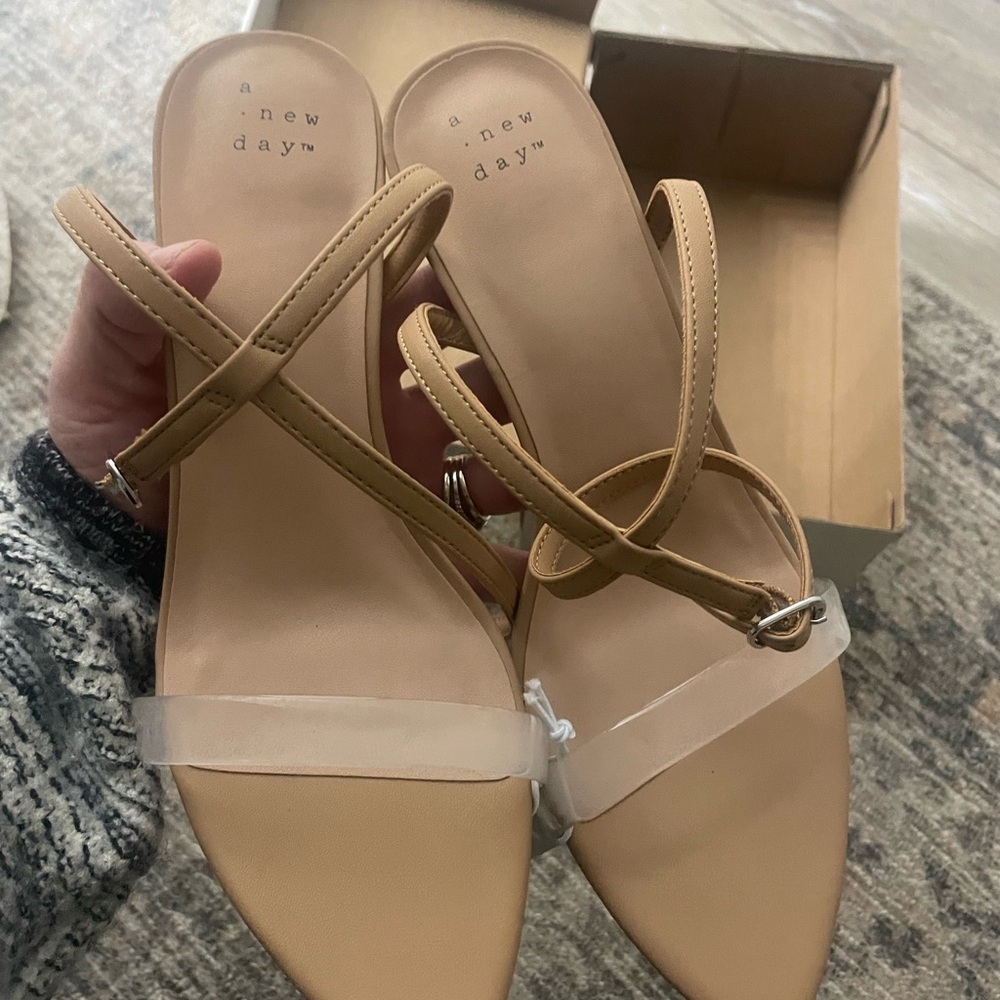 A New Day heels - clear strap
